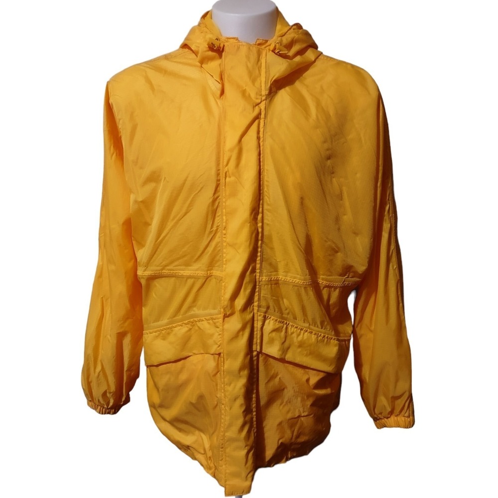 Wetskins Xtrem Jacket Mens Large Gorp Core Yellow Superflex Hooded Windbreaker L
